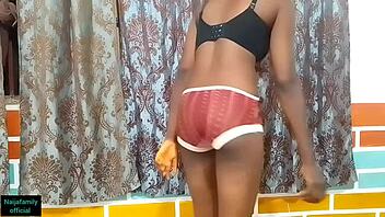 petite curvy ebony teen sneaks in panties for rough homemade fuck