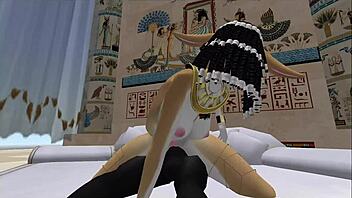 Lady Bastet Commands Her Servant Girl in Egyptian Furry Fantasy