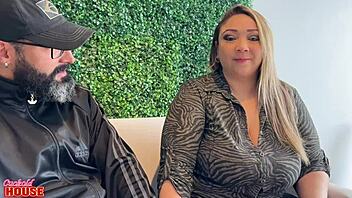 Chubby Wife's Huge Tits Bounce as Cuck Hubby Watches Group Orgy Delight