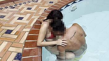 Skinny Horny 18yo Amateur Bent Over Pool Sex Doggystyle Missionary