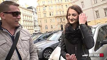Kate Ross Tastes Monster Cock Publicly