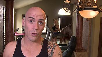 personal trainer rips blondes gym clothes for naked cowgirl deepthroat cum on big tits 💦🏋️