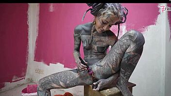 Anal Gape Stretch in Work Clothes with Squirt and Toys