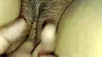 hot oiled hairy pussy fingered hard by boyfriend