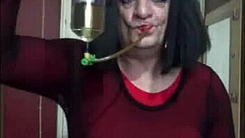 shy bisexual crossdresser homemade stuffing his ass full of toys