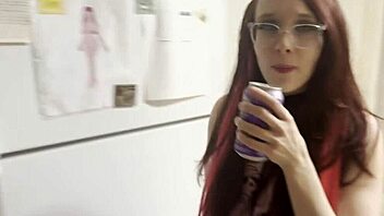 Horny teen caught late gets both tight holes fucked hard!