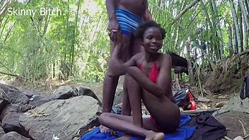 Skinny bodybuilder dreams of double blowjob in see-through domination