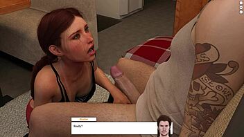 midnight ride creampie fills shaved redhead pussy!