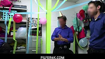 thief minxx marley punished by officers in gangbang 🔥👮‍♂️