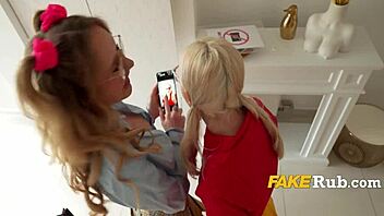 naughty european roommates strap on fuck horny statue in dorm