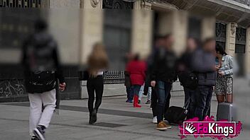 hey nuria, hot spanish babe picks up street guys