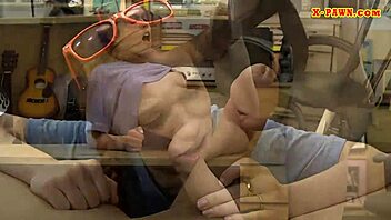 Redhead teen 18+ pawnshop blowjob turns hardcore pov pounding!