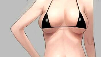 oruka blonde experiences natural breast growth and lactating tits scene