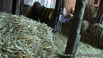 Lady Sonia Fingers Tits Spying Peeping Tom Stables