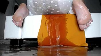 cute teen squirts orgasm in bathtub for partner