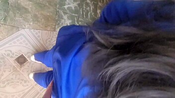 Quick school bathroom fuck with tight latina teen uniform up