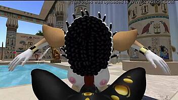 Lady Bastet Commands Her Servant Girl in Egyptian Furry Fantasy