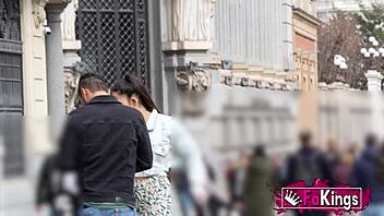 hey nuria, hot spanish babe picks up street guys