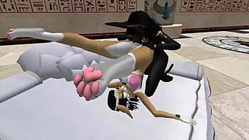 Lady Bastet Commands Her Servant Girl in Egyptian Furry Fantasy