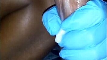 watch me spit handjob this pretty girl's deepthroat gagging on monster cock close up