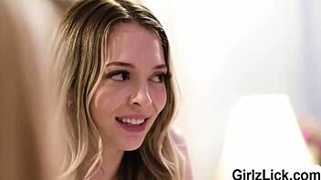 blonde petite teen seduces mature milfs in wild lesbian slumber party foursome