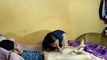 Brunette wakes me for deepthroat facefuck on small tits!