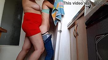 milf boss strapon fucks me senseless by fridge