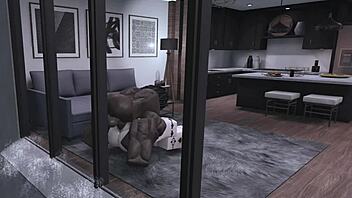 roblox goth girl comes back for rough big black cock sex