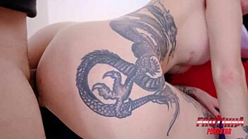 Snow White and naughty fairy take giant cock anally with Cris Kyra