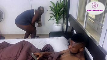 Big Ass Ebony Plugs Phone Then Gets Monster Cock in Wet Pussy