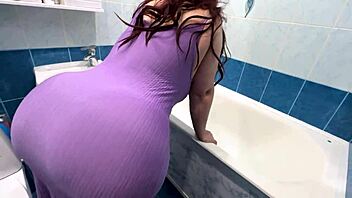 Mature milf preps party but stays for stepson anal pounding