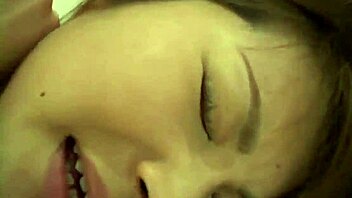 petite asian teen 18+ strokes dildo in lingerie solo play