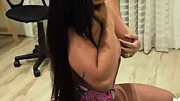 kalena mitrak fulfills fan fantasy bent over doggystyle with hubby watching her big ass