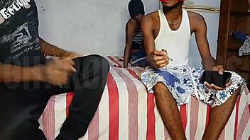 Young Couple Invites Stranger for Passionate 3some Double Penetration