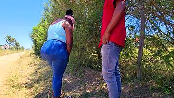 shy ebony freak rides big black cock in bed 🔥🍑