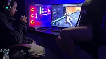 brazilian milf battles spider-man handjob competition wild