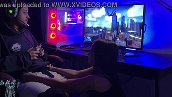 brazilian milf battles spider-man handjob competition wild