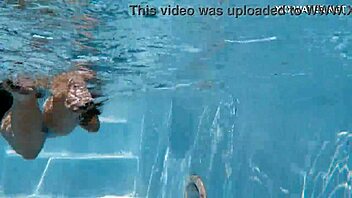 Lana, super hot skinny babe swims underwater horny?