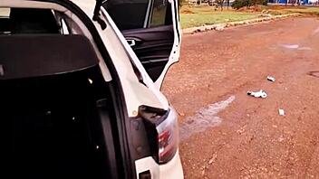 latina milf catches guy in car anal outdoors squirt surprise 🍑💦🔥😈