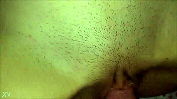 guy films homemade hd cumshot landing right on shaved pussy closeup