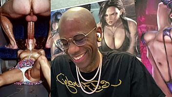 Cum slut deepthroats on train then rides dildo as chained nun!