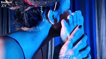 Feel my bare feet gagging your tongue deep