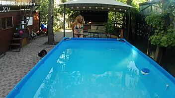 Melissa's Emotional Poolside Tattoo Tease