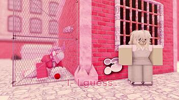 Roblox slut bent over for big cock three-way creampie