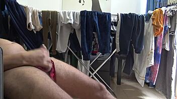 caught arab milf spies young stud stroking panties