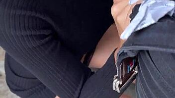 hey, flashing my tiktok teen before public quickie pov