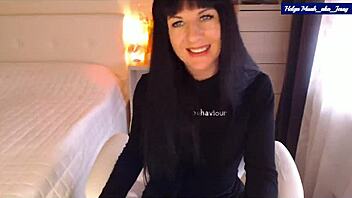 Helga's Red Lingerie Tease with Ass Wiggle Strip