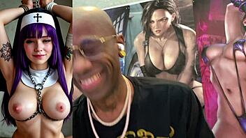 Cum slut deepthroats on train then rides dildo as chained nun!