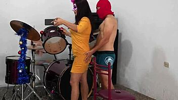 Athletic Mature Latina Dancing Cowgirl Birthday Celebration