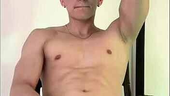 hot 18+ twink strokes his huge cock moaning loud in solo amateur gay fun